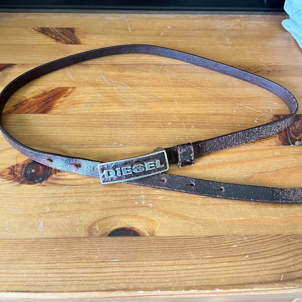 Vintage Diesel Leather Belt S/M